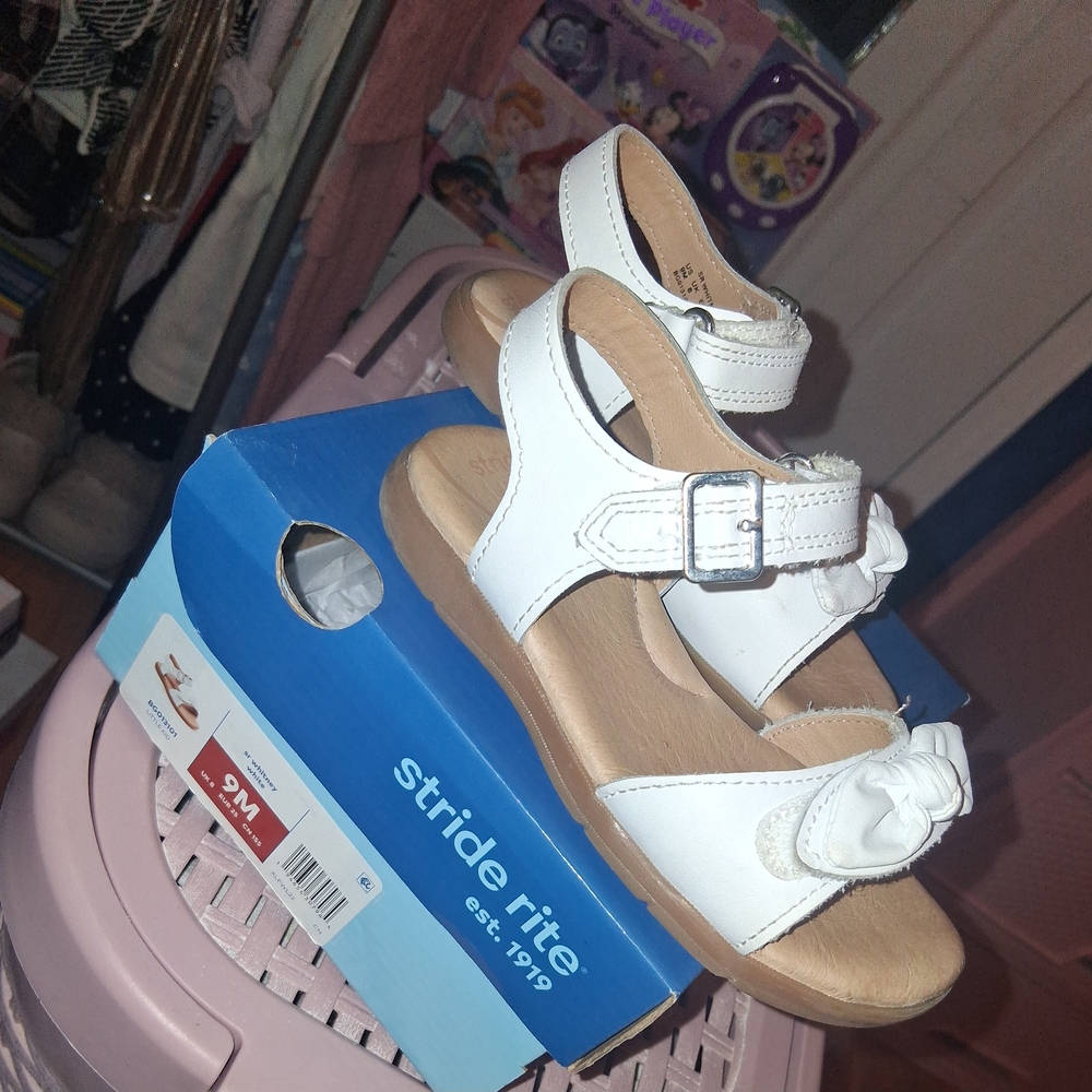 Stride Rite White Kids Sandals